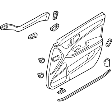 Hyundai 82306-3N700-W6V Panel Assembly-Front Door Trim,RH