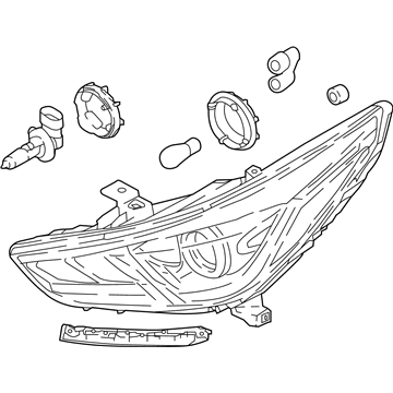 Hyundai 92102-J0120 Headlamp Assembly, Right
