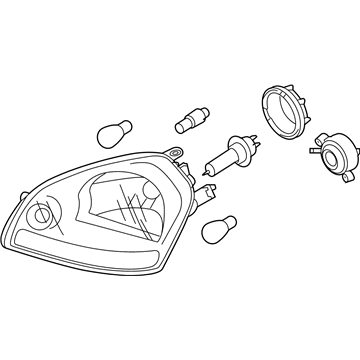 Hyundai 92102-2E051 Headlamp Assembly, Right