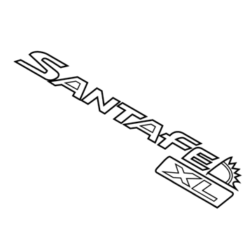 Hyundai 86311-B8000 Santafe Emblem, Left