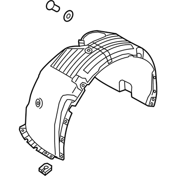 Hyundai 86811-E6510 Front Wheel Guard Assembly,Left