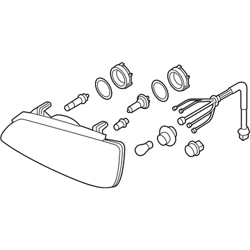 Hyundai 92101-2D550 Headlamp Assembly, Left