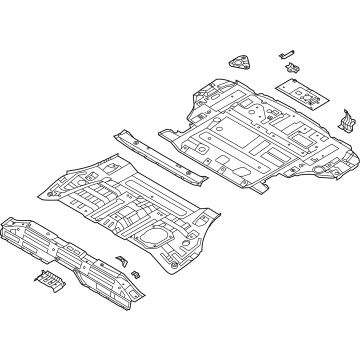 2022 Hyundai Santa Fe Hybrid Floor Pan - 65500-CL000