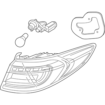 2019 Hyundai Sonata Hybrid Tail Light - 92402-E6650