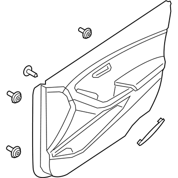 Hyundai 82308-A5100-RYS Panel Assembly-Front Door Trim,RH