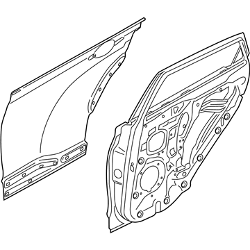 Hyundai 77004-K2000 Panel Assembly-Rear Door,RH