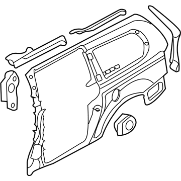 Hyundai 71113-4D510 Panel Assembly-Rear Side Outer,LH