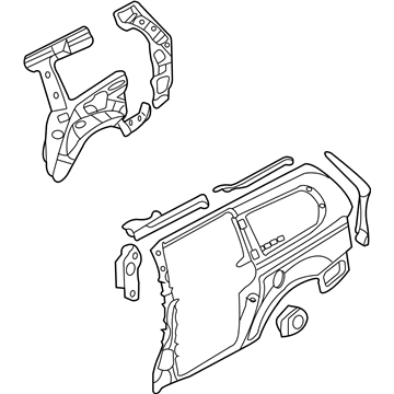 Hyundai 70100-4D5B0 Panel Assembly-Quarter ,LH