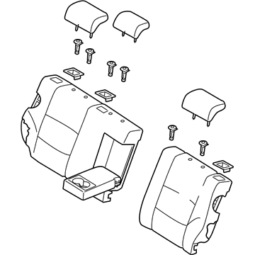 Hyundai 89300-2L501-JBN Back Assembly-Rear Seat LH