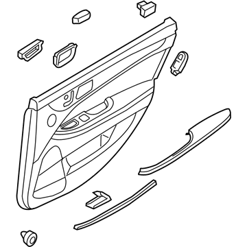 Hyundai 83305-3NHR0-RN4 Panel Assembly-Rear Door Trim,LH