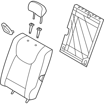 Hyundai 89300-3X411-PDJ Back Assembly-Rear Seat LH