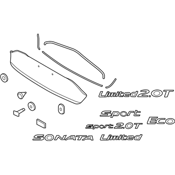 Hyundai 87370-C2080 MOULDING Assembly-Back Panel