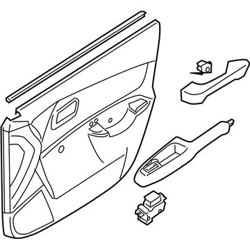 Hyundai 82301-1E080-FZ Panel Complete-Front Door Trim,LH