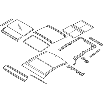 Hyundai 81600-3V062-YDA Panorama Roof Assembly