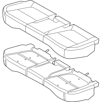 Hyundai 89100-AA000-S8S Cushion Assembly-RR Seat