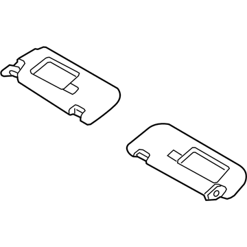 Hyundai 85220-G3810-XUG Sun Visor Assembly, Right