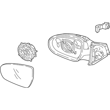 Hyundai 87610-J9100-MZH Mirror Assembly-Outside RR View,LH