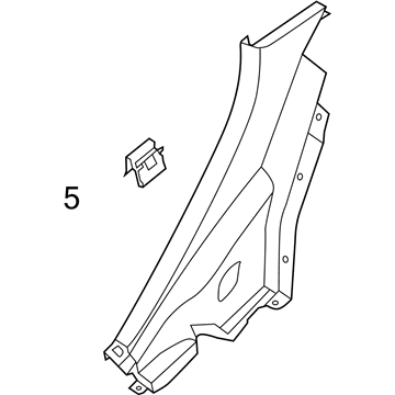 Hyundai 85895-1R000-9Y Trim Assembly-Rear Wheel House RH