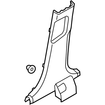 Hyundai 85845-3Q002-RY Trim Assembly-Center Pillar Lower RH