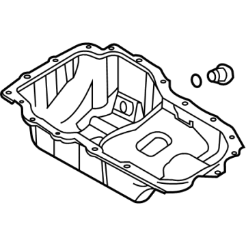 Hyundai Santa Fe Hybrid Oil Pan - 21510-2M800