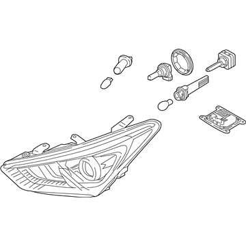 Hyundai 92101-4Z510 Headlamp Assembly, Left