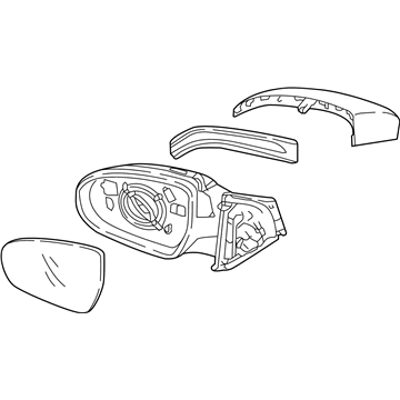 Hyundai 87620-D3990 Mirror Assembly-Outside RR View,RH