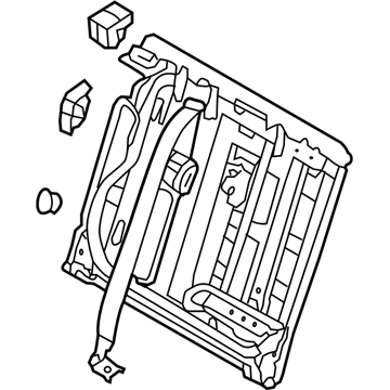 Hyundai 89410-A5210-VYF Frame Assembly-Rear Seat Back,RH