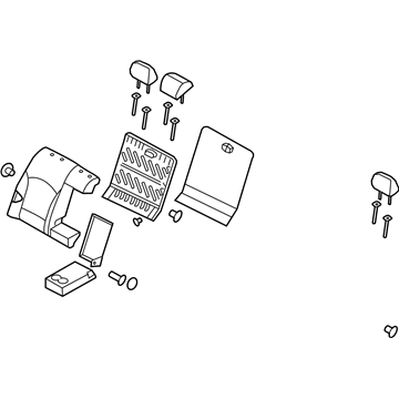 Hyundai 89400-3Q101-Y3Y Back Assembly-Rear Seat RH