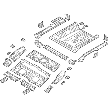 Hyundai 65510-G2500 Panel Assembly-Rear Floor