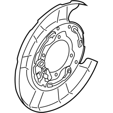 Hyundai 58252-B1010 Plate Assembly-Rear Brake Back,RH