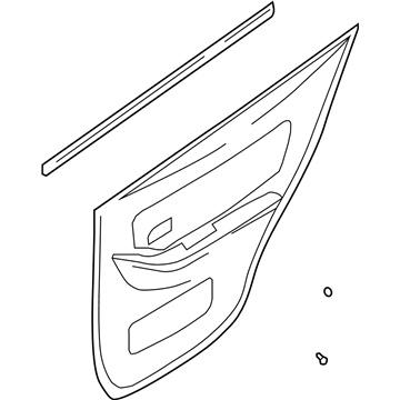 Hyundai 83301-2D030-EW Panel Complete-Rear Door Trim,LH