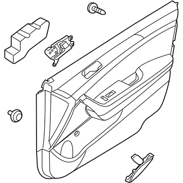 Hyundai 82306-E6EK0-ZEB Panel Assembly-Front Door Trim,RH