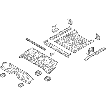 Hyundai Ioniq Floor Pan - 65510-G7500