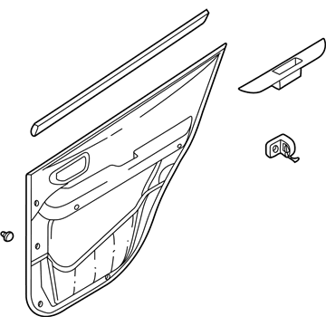 Hyundai 83301-26011-YE Panel Complete-Rear Door Trim,LH