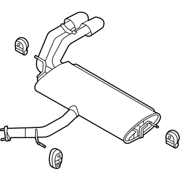 Hyundai 28710-AA900 Muffler Assembly-Rear