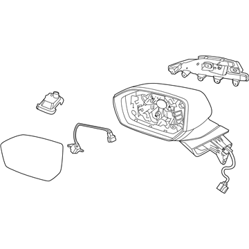 Hyundai 87610-S8240 Mirror Assembly-Outside RR View,LH