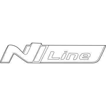 Hyundai 86317-AA000 Emblem-N Line,LH
