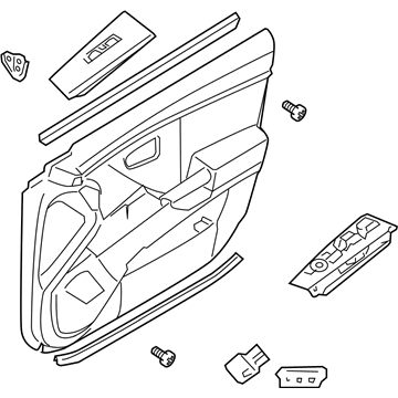 Hyundai 82304-3L051-WK Panel Complete-Front Door Trim,RH