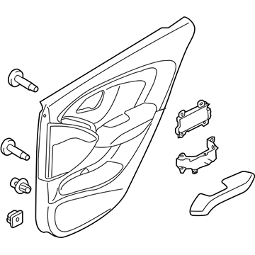 Hyundai 83308-2S133-MBS Panel Complete-Rear Door Trim,RH