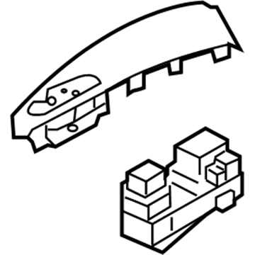 Hyundai 93580-2S000-MBS Rear Power Window Sub Switch Assembly, Left