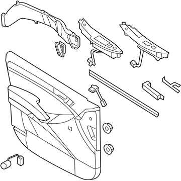 Hyundai 82301-3J082-AN1 Panel Complete-Front Door Trim,LH