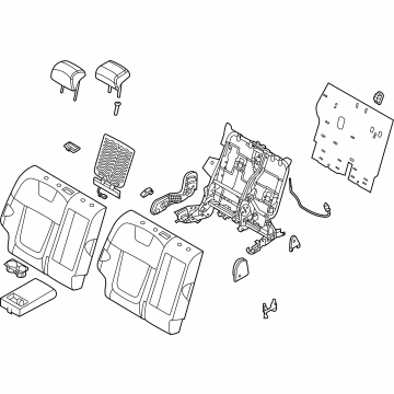 Hyundai 89400-P0090-KWF Back Assembly-RR Seat RH