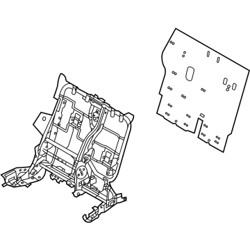 Hyundai 89410-P0060-NNB Frame Assembly-RR Seat Back,RH