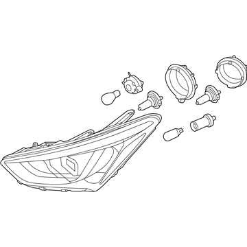 Hyundai 92102-4Z010 Headlamp Assembly, Right