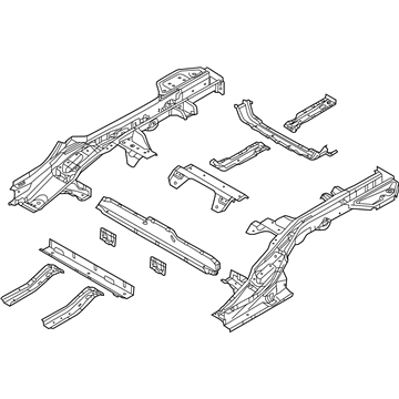 Hyundai 65700-G2000 Member Assembly-Rear Floor Under