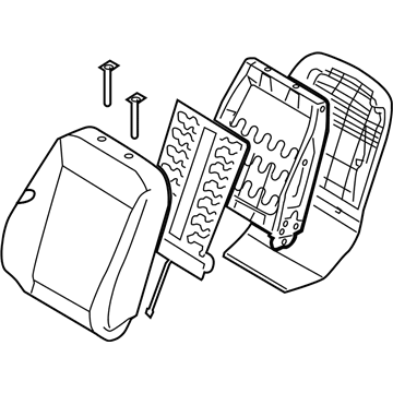 Hyundai 88300-0W910-WHM Back Assembly-Front Seat Driver