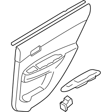 Hyundai 83302-1E030-AR Panel Complete-Rear Door Trim,RH