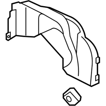 Hyundai 86821-4R000 Rear Wheel Guard Assembly,Left