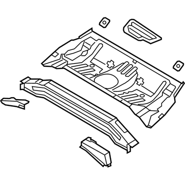 Hyundai 65510-2V010 Panel Assembly-Rear Floor Front Complete