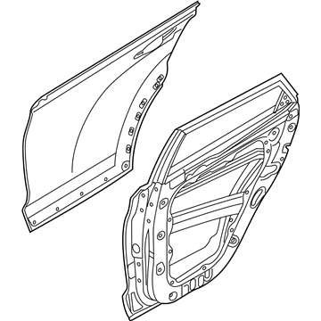 Hyundai 77004-D3000 Panel Assembly-Rear Door,RH